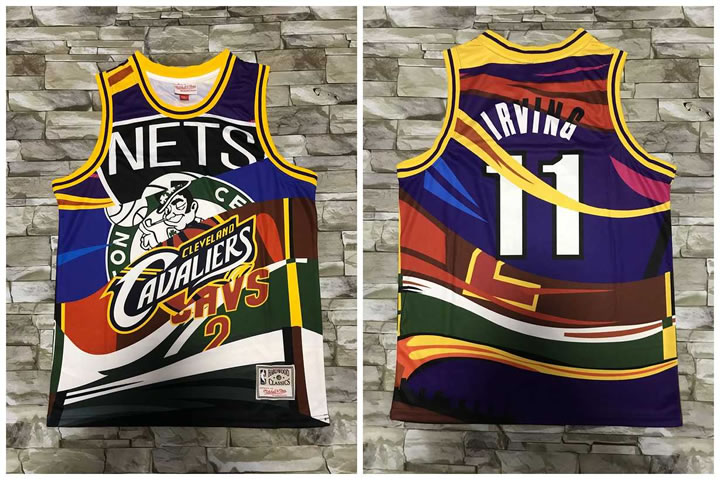 Nets and Multi Team 11 Kyrie Irving Big Face Color Hardwood Classics Swingman Jersey,We sell and wholesale Nets and Multi Team 11 Kyrie Irving Big Face Color Hardwood Classics Swingman Jersey on line form chian!